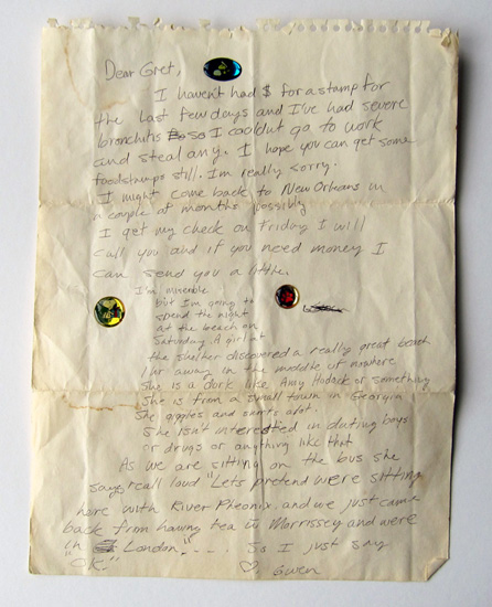 Gwen's letter